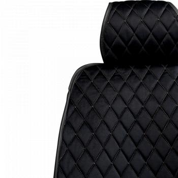 2 799 р. Накидка на сиденье (1 место Хами) ФЕНИКС ст РОМБ Lord Autofashion   (черный, строчка бежевая)  с доставкой в г. Майкоп. Увеличить фотографию 7