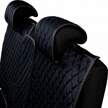 2 799 р. Накидка на сиденье (2 места Хами) ФЕНИКС ст РОМБ Lord Autofashion   (черный, строчка синяя)  с доставкой в г. Майкоп. Увеличить фотографию 8