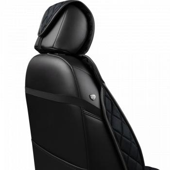 2 799 р. Накидка на сиденье (2 места Хами) ФЕНИКС ст РОМБ Lord Autofashion   (черный, строчка черная)  с доставкой в г. Майкоп. Увеличить фотографию 10
