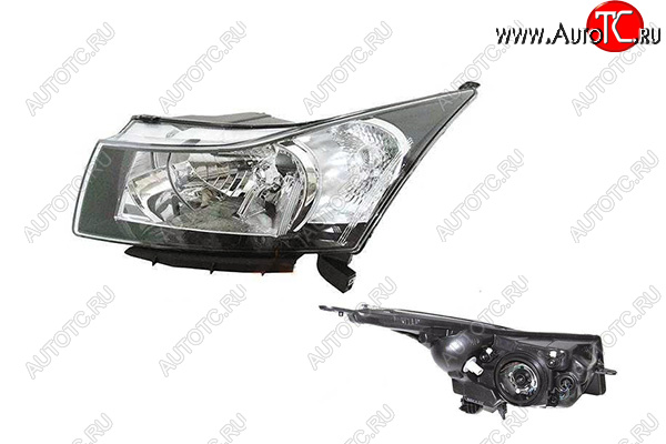 5 349 р. Левая фара (с механическим корректором) GAMMA Chevrolet Cruze J300 седан дорестайлинг (2009-2012)  с доставкой в г. Майкоп