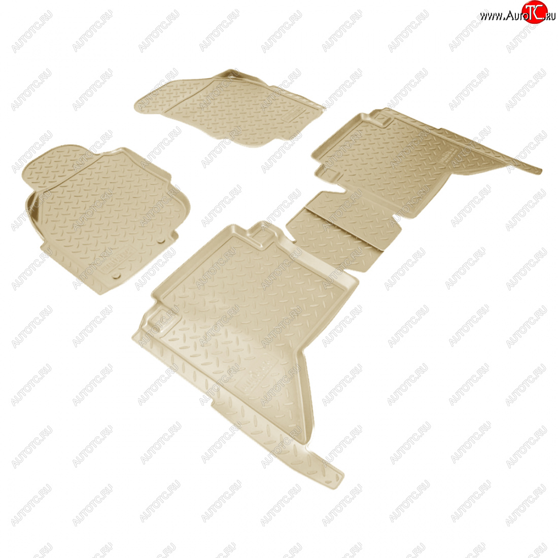 3 589 р. Коврики салонные (N2) Norplast  Toyota Hilux  AN10,AN20 (2008-2011) 1-ый рестайлинг (бежевый)  с доставкой в г. Майкоп