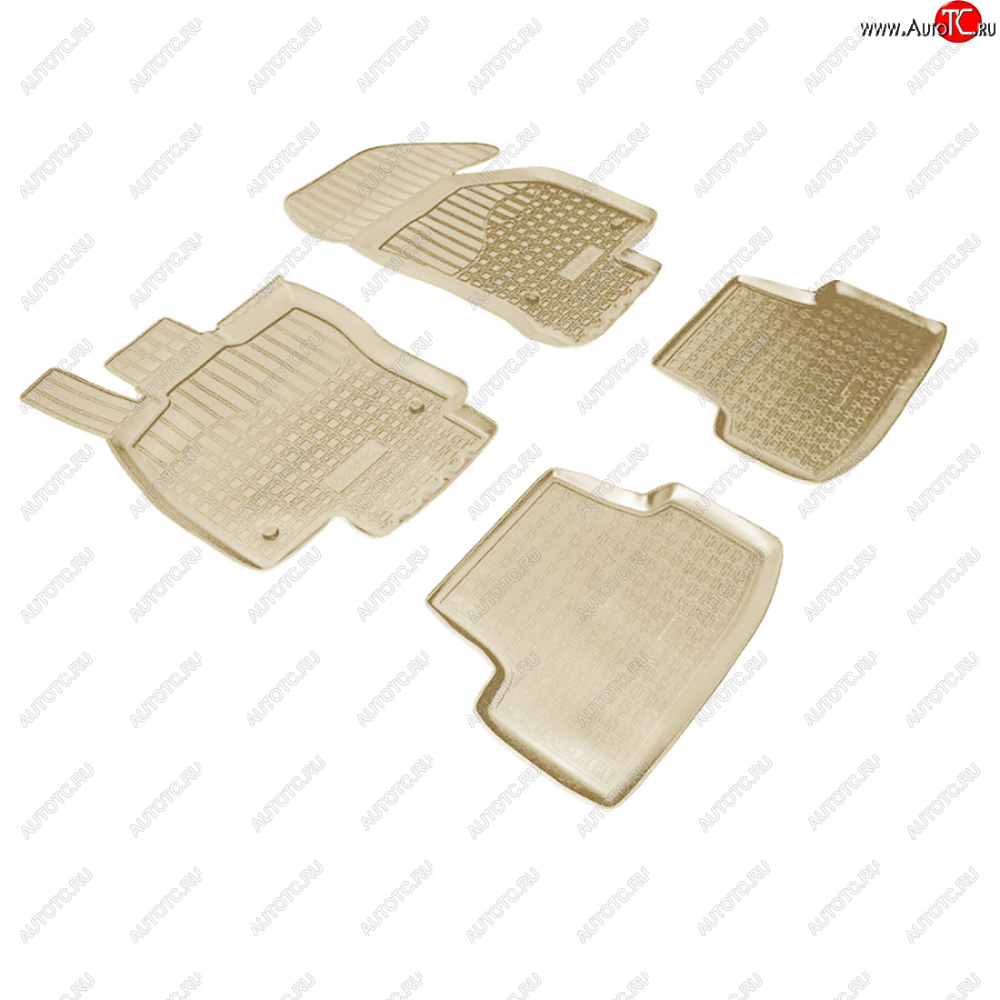 2 759 р. Коврики салонные 3D Norplast  Volkswagen Golf  7 (2012-2017) дорестайлинг, хэтчбэк 5 дв. (бежевый)  с доставкой в г. Майкоп