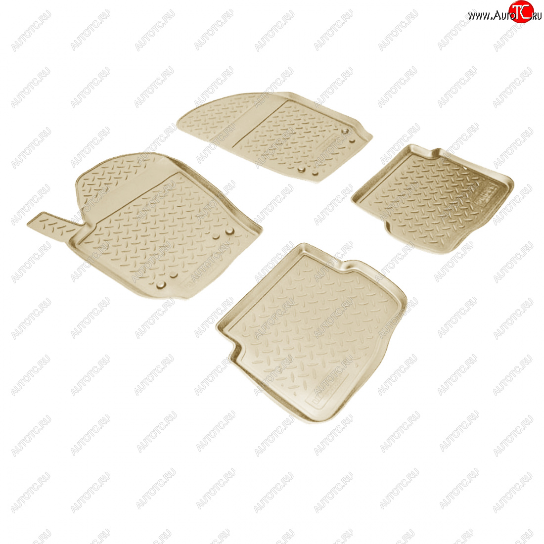 2 589 р. Коврики салонные Norplast  Volkswagen Polo  9N1 (2001-2009) седан дорестайлинг, хэтчбэк 5 дв. дорестайлинг, рестайлинг седан, рестайлинг, хэтчбэк 5 дв. (бежевый)  с доставкой в г. Майкоп