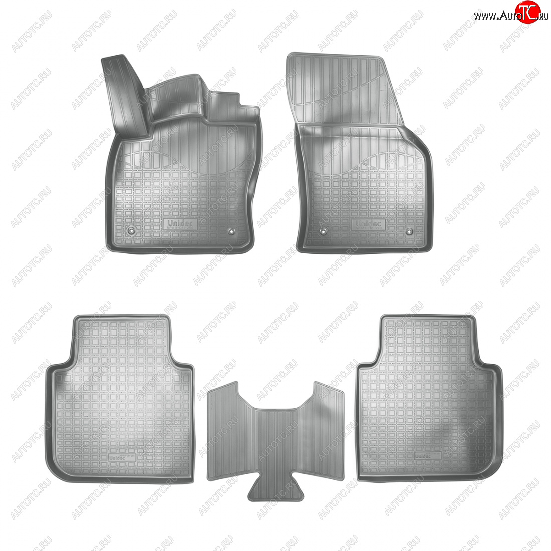3 299 р. Коврики салонные 3D Norplast  Skoda Kodiaq  NU7 (2017-2021) дорестайлинг (серый)  с доставкой в г. Майкоп