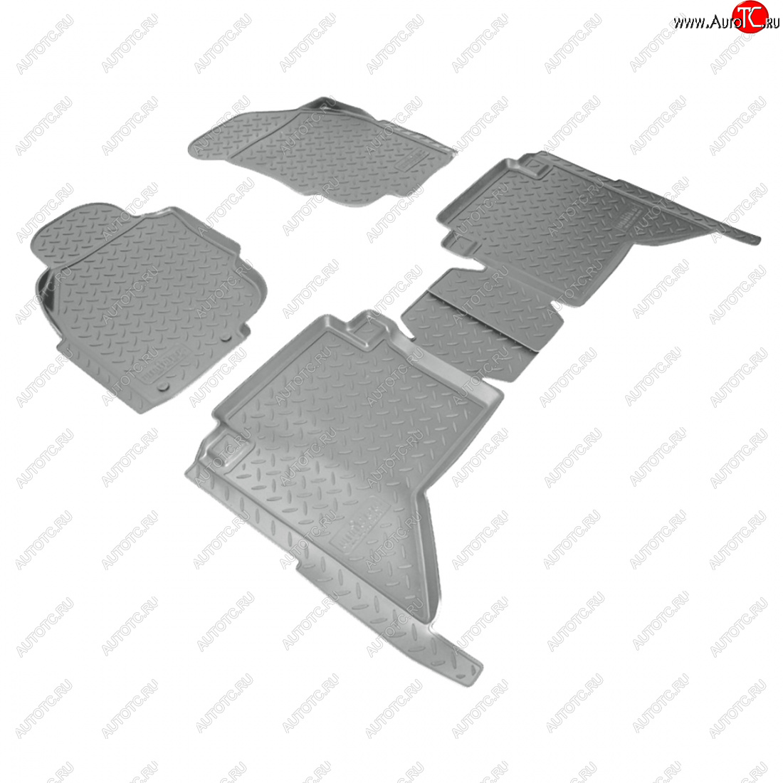 3 589 р. Коврики салонные (N2) Norplast  Toyota Hilux  AN10,AN20 (2008-2011) 1-ый рестайлинг (серый)  с доставкой в г. Майкоп