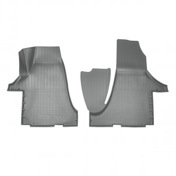 Коврики салонные 3D (2015) (передняя пара) Norplast Volkswagen Caravelle  T6 (2015-2019) дорестайлинг (серый)