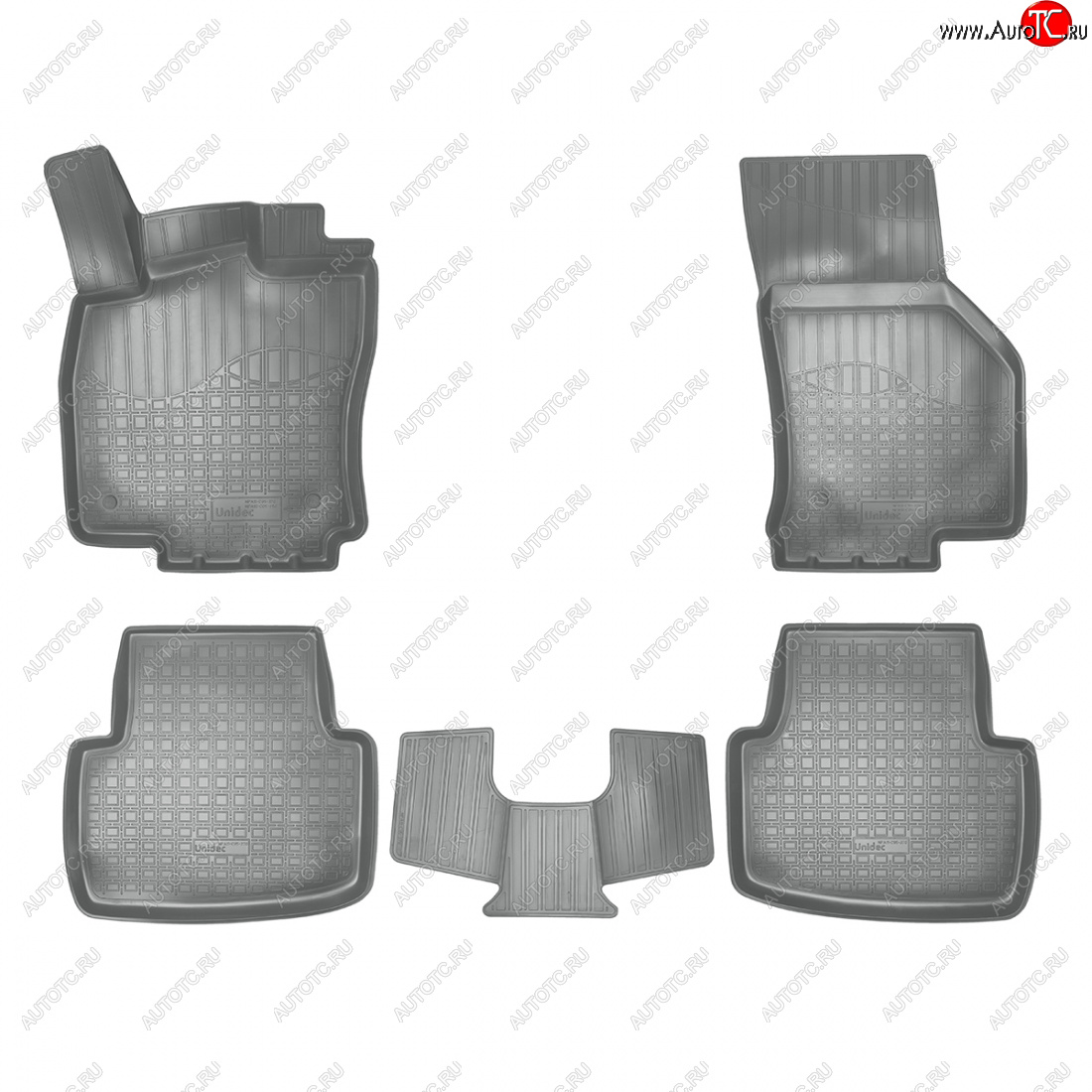 2 999 р. Коврики салонные 3D Norplast  Volkswagen Passat  B8 (2015-2019) седан дорестайлинг, универсал дорестайлинг (серый)  с доставкой в г. Майкоп