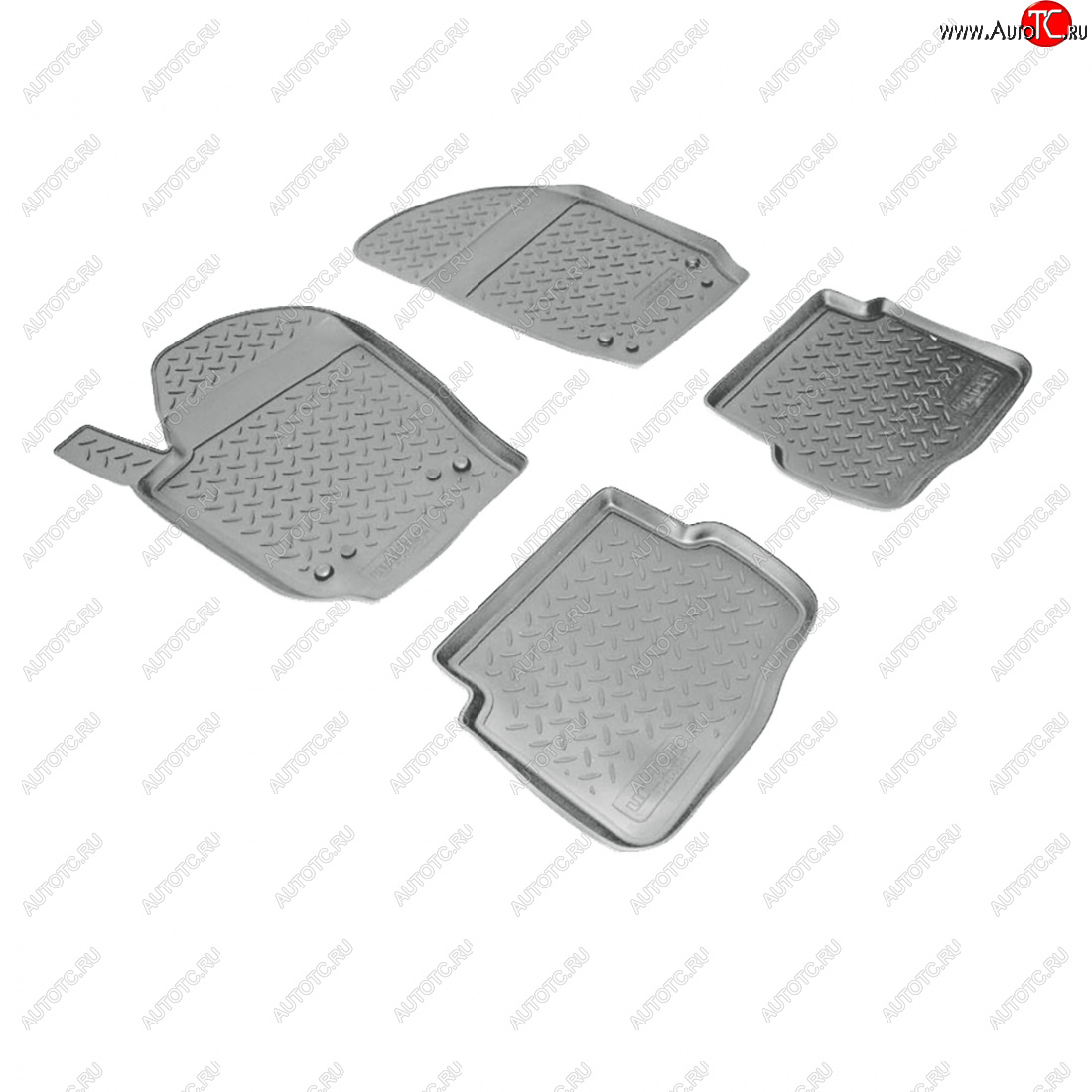 2 589 р. Коврики салонные Norplast  Volkswagen Polo  9N1 (2001-2009) седан дорестайлинг, хэтчбэк 5 дв. дорестайлинг, рестайлинг седан, рестайлинг, хэтчбэк 5 дв. (серый)  с доставкой в г. Майкоп