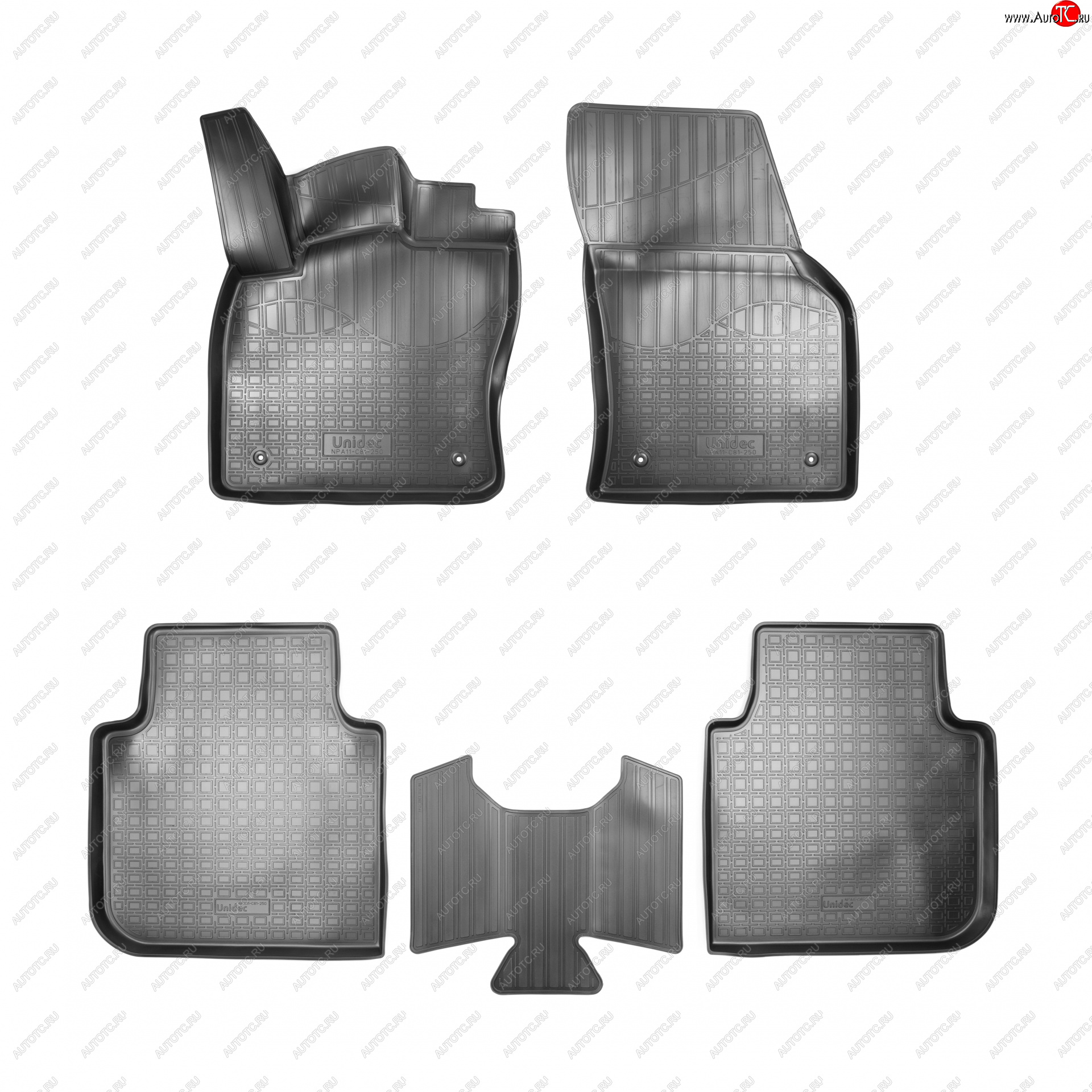 2 569 р. Коврики салонные 3D Norplast  Skoda Kodiaq  NU7 (2017-2021) дорестайлинг (черный)  с доставкой в г. Майкоп