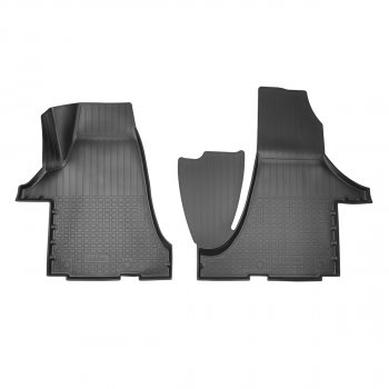 Коврики салонные 3D (передняя пара)Norplast Volkswagen Caravelle  T6 (2015-2019) дорестайлинг (черный)