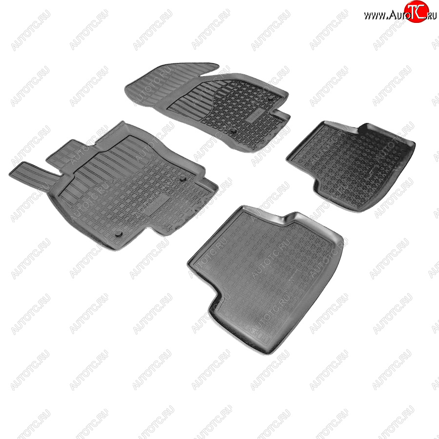 2 139 р. Коврики салонные 3D Norplast  Volkswagen Golf  7 (2012-2017) дорестайлинг, хэтчбэк 5 дв. (черный)  с доставкой в г. Майкоп