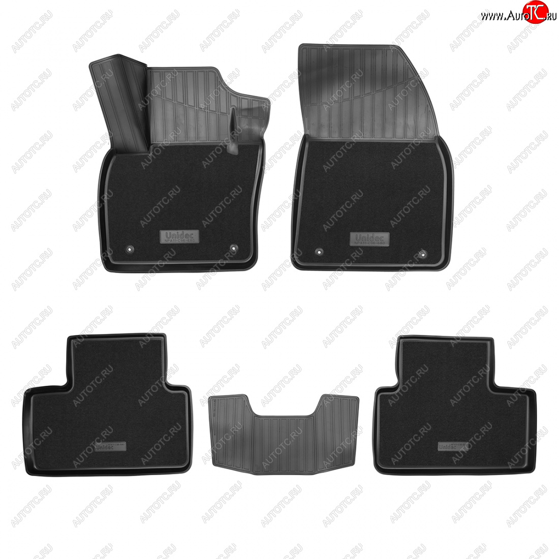 3 999 р. Коврики салонные комбинированные 3D Norplast Volvo XC40 (2017-2022) (черный)  с доставкой в г. Майкоп