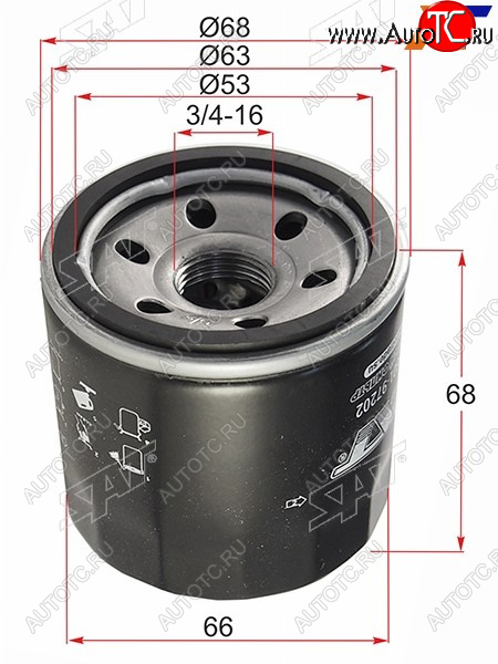 213 р. Фильтр масляный TOYOTA CAMI HCEJK3VEK3VTDUET EJDEEJVEK3VESPARKYDAIHATSU TERIOS K3VE SAT ST-15601-97202  с доставкой в г. Майкоп