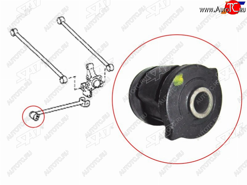 241 р. Сайлентблок задней продольной тяги TOYOTA CALDINACARINACORONACOROLLACAMRYMARK2 QUALIS 4WD 91-01 SAT ST-48725-12460  с доставкой в г. Майкоп