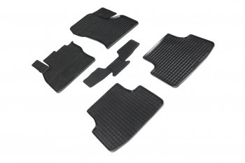 3 099 р. Комплект ковриков салона Seintex сетка(к-т)  Skoda Octavia ( A7,  A8) (2012-2022) дорестайлинг лифтбэк, дорестайлинг универсал, рестайлинг лифтбэк, рестайлинг универсал, универсал (Черный)  с доставкой в г. Майкоп. Увеличить фотографию 2