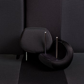 4 949 р. Комплект чехлов для сидений (РЗС 40/60 2Г жаккард) Дублин Lord Autofashion Chevrolet Cobalt седан дорестайлинг (2011-2016) (черный, вставка Ёж Белая, строчка черная)  с доставкой в г. Майкоп. Увеличить фотографию 7