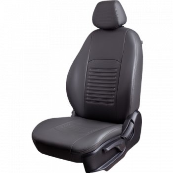 Комплект чехлов для сидений (РЗС 40/60 2Г Илана+Орегон) ТУРИН Lord Autofashion Chevrolet Cobalt (2011-2023), Ravon R4 (2016-2020) (серый, вставка серая, строчка серая)