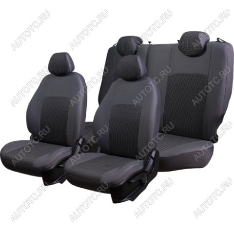 5 349 р. Чехлы сидений (ЦЗС, жаккард) ДУБЛИН Lord Autofashion  Daewoo Matiz  M150 (2000-2016) рестайлинг (серый/вставка Сеул серый)  с доставкой в г. Майкоп