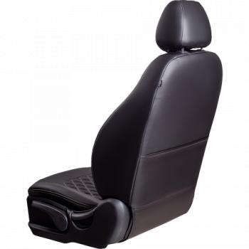 6 199 р. Комплект чехлов для сидений (ЦЗС Илана+Орегон) ТУРИН ст РОМБ Lord Autofashion  Daewoo Matiz  M150 (2000-2016) рестайлинг (черный, вставка черная+бежевая, строчка бежевая)  с доставкой в г. Майкоп. Увеличить фотографию 3