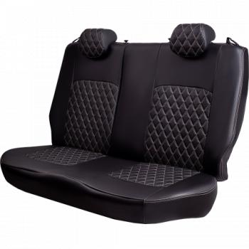 6 199 р. Комплект чехлов для сидений (ЦЗС Илана+Орегон) ТУРИН ст РОМБ Lord Autofashion  Daewoo Matiz  M150 (2000-2016) рестайлинг (черный, вставка черная+бежевая, строчка бежевая)  с доставкой в г. Майкоп. Увеличить фотографию 6