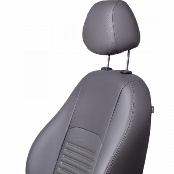 5 799 р. Комплект чехлов для сидений (ЦЗС Илана и Орегон) ТУРИН СТ Lord Autofashion Daewoo Matiz M150 рестайлинг (2000-2016) (черный, вставка серая, строчка серая)  с доставкой в г. Майкоп. Увеличить фотографию 4