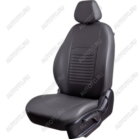 5 799 р. Комплект чехлов для сидений (ЦЗС Илана и Орегон) ТУРИН СТ Lord Autofashion Daewoo Matiz M150 рестайлинг (2000-2016) (черный, вставка серая, строчка серая)  с доставкой в г. Майкоп