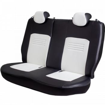 5 799 р. Комплект чехлов для сидений (ЦЗС Илана+Орегон) ТУРИН СТ Lord Autofashion  Daewoo Nexia  дорестайлинг (1995-2008) (черный, вставка белая, строчка белая)  с доставкой в г. Майкоп. Увеличить фотографию 7
