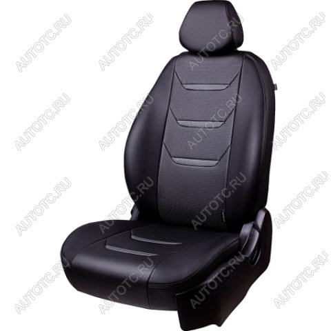 7 999 р. Комплект чехлов для сидений, (РЗСиС 60/40, 3Г Орегон), ТУРИН-2 Lord Autofashion  Datsun on-DO (2014-2021) седан дорестайлинг, седан рестайлинг (черный, вставка черная+серая, строчка серая)  с доставкой в г. Майкоп
