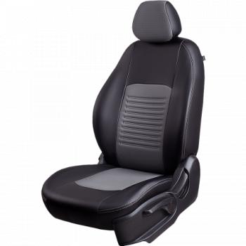 Комплект чехлов для сидений ( РЗСиС 60/40 3Г Илана+Орегон) ТУРИН СТ Lord Autofashion Datsun on-DO (2019-2021) седан рестайлинг (черный, вставка серая, строчка серая)