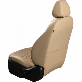 9 449 р. Комплект чехлов сидений Lord Auto(Экокожа)  Chevrolet Aveo ( T200,  T250) (2002-2011) хэтчбек 5 дв, седан, седан рестайлинг, хэтчбек 5 дв рестайлинг (Бежевый)  с доставкой в г. Майкоп. Увеличить фотографию 5