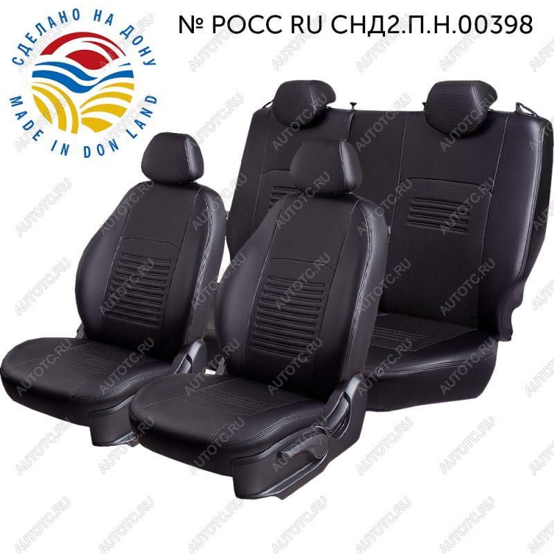 9 899 р. Чехлы для сидений (РЗС60/4, Экокожа Илана+Орегон) ТУРИН Lord Auto  Geely GC6 (2014-2017) (черный)  с доставкой в г. Майкоп