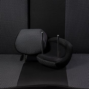 5 549 р. Комплект чехлов для сидений (ЦЗС Жаккард) Дублин Lord Autofashion  Лада Нива 4х4  2121 (1977-2019) 3 дв. дорестайлинг (черный, вставка Сеул серая)  с доставкой в г. Майкоп. Увеличить фотографию 4