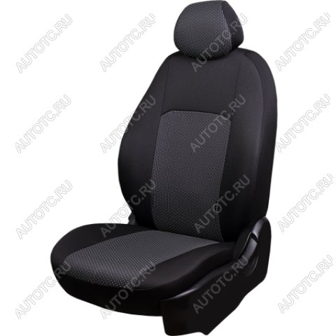 5 549 р. Комплект чехлов для сидений (ЦЗС Жаккард) Дублин Lord Autofashion  Лада Нива 4х4  2121 (1977-2019) 3 дв. дорестайлинг (черный, вставка Сеул серая)  с доставкой в г. Майкоп