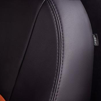 5 799 р. Комплект чехлов для сидений (ЦЗС 2Г Илана+Орегон) ТУРИН СТ Lord Autofashion  Lifan Smily  320 хэтчбэк (2010-2016) дорестайлинг (черный, вставка коричневая+бежевая, строчка черная)  с доставкой в г. Майкоп. Увеличить фотографию 6