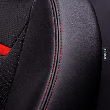 7 999 р. Комплект чехлов для сидений (ЦЗС 3Г Орегон) ТУРИН-2 Lord Autofashion  Nissan Almera  G15 (2012-2019) седан (черный, вставка черная+красная, строчка красная)  с доставкой в г. Майкоп. Увеличить фотографию 7