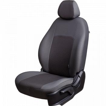 Комплект чехлов для сидений (РЗС 40/20/40 2П Жаккард) Дублин Lord Autofashion ГАЗ 31105  Волга (2003-2009) дорестайлинг, рестайлинг (серый, вставка Стежок серая)
