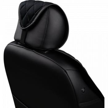 1 699 р. Накидка (2 места Хами) АЛЯСКА ст РОМБ Lord Autofashion   (черный, строчка бежевая)  с доставкой в г. Майкоп. Увеличить фотографию 6