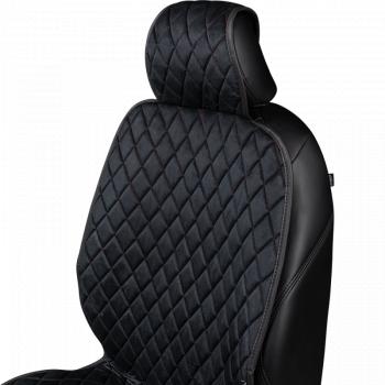 1 699 р. Накидка (2 места Хами) АЛЯСКА ст РОМБ Lord Autofashion   (черный, строчка красная)  с доставкой в г. Майкоп. Увеличить фотографию 2