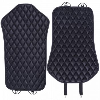 1 669 р. Накидка на сиденье (1 место Каир) ЛЮКС ст РОМБ Lord Autofashion   (черный, строчка черная)  с доставкой в г. Майкоп. Увеличить фотографию 3