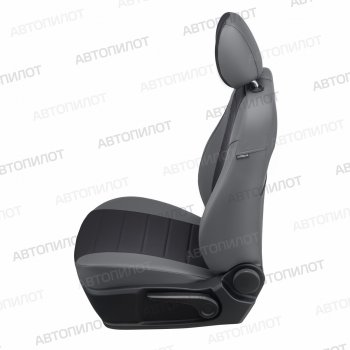 17 399 р. Чехлы сидений (экокожа, 7 мест) Автопилот  Chery Tiggo 8 PRO (2021-2025) (серый/черный)  с доставкой в г. Майкоп. Увеличить фотографию 2