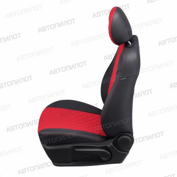 17 699 р. Чехлы сидений (экокожа, 7 мест) Автопилот Ромб  Chery Tiggo 8 PRO (2021-2025) (черный/красный)  с доставкой в г. Майкоп. Увеличить фотографию 2