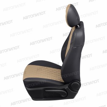 17 699 р. Чехлы сидений (экокожа, 7 мест) Автопилот Ромб  Chery Tiggo 8 PRO (2021-2025) (черный/темно-бежевый)  с доставкой в г. Майкоп. Увеличить фотографию 2