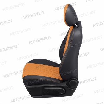 17 699 р. Чехлы сидений (экокожа, 7 мест) Автопилот Ромб  Chery Tiggo 8 PRO (2021-2025) (черный/оранж)  с доставкой в г. Майкоп. Увеличить фотографию 3