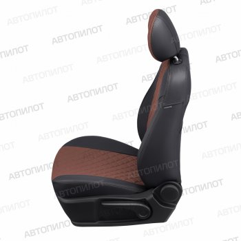 17 699 р. Чехлы сидений (экокожа, 7 мест) Автопилот Ромб  Chery Tiggo 8 PRO (2021-2025) (черный/темно-коричневый)  с доставкой в г. Майкоп. Увеличить фотографию 3