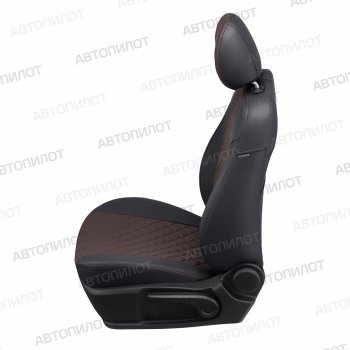 17 699 р. Чехлы сидений (экокожа, 7 мест) Автопилот Ромб  Chery Tiggo 8 PRO (2021-2025) (черный/шоколад)  с доставкой в г. Майкоп. Увеличить фотографию 3