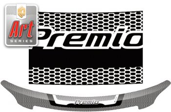 Дефлектор капота CA-Plastic Toyota Premio  T260 (2007-2016) дорестайлинг, 1-ый рестайлинг (Серия Art черная)