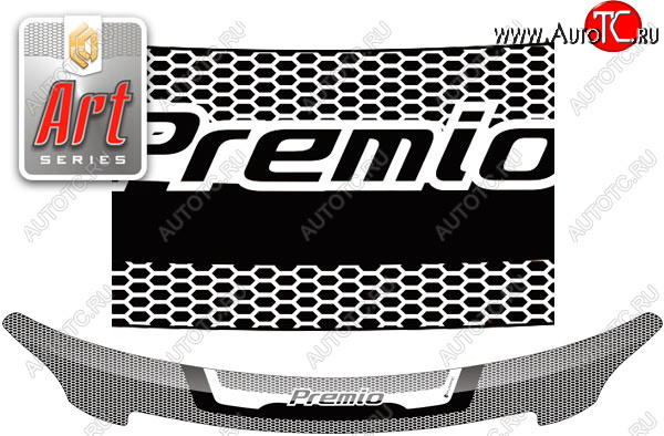2 199 р. Дефлектор капота CA-Plastic  Toyota Premio  T260 (2007-2016) дорестайлинг, 1-ый рестайлинг (Серия Art черная)  с доставкой в г. Майкоп