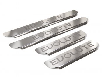 Накладки на пороги ТСС Тюнинг Evolute i-Joy (2022-2025) джип (лист шлифованный надпись EVOLUTE)
