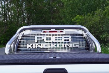 Защита кузова и заднего стекла (для крышки) d 76,1 мм ТСС Тюнинг Great Wall Poer KingKong (2021-2025) пикап (нержавейка)