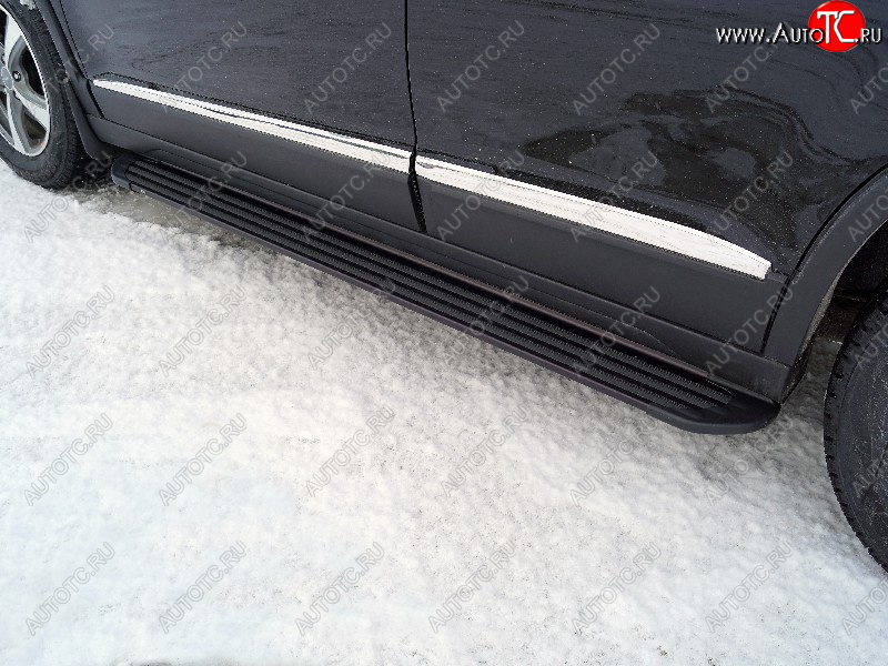 21 999 р. Пороги алюминиевые, ТСС Тюнинг  Haval M6 (2021-2025) (Slim Line Black)  с доставкой в г. Майкоп